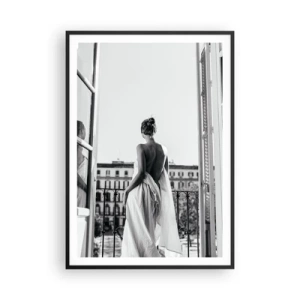 Affiche dans un cadre noir - Poster - Eveil des pensées - 70x100 cm