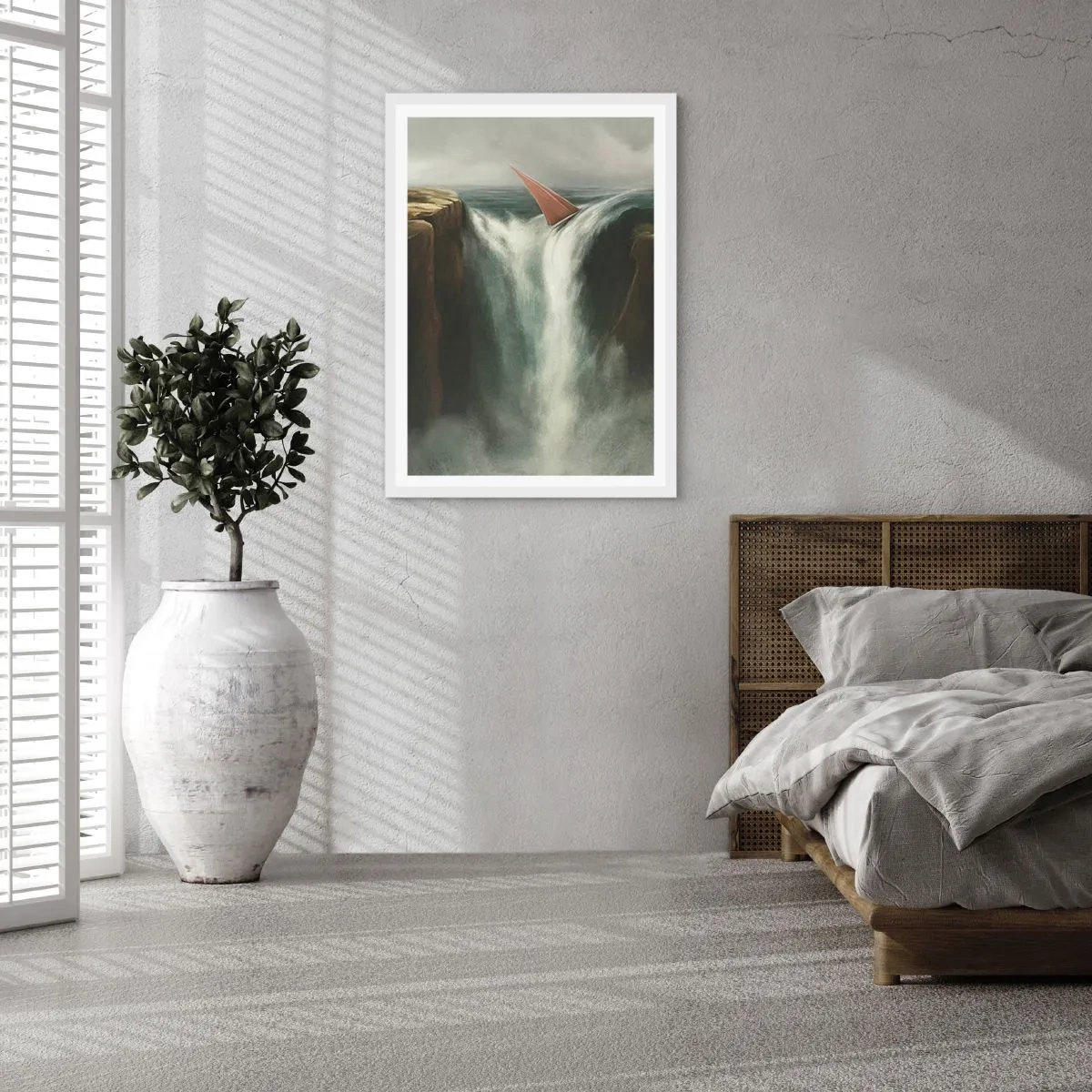 Affiche dans un cadre blanc - Poster - Un avertissement de la vie - 50x70 cm