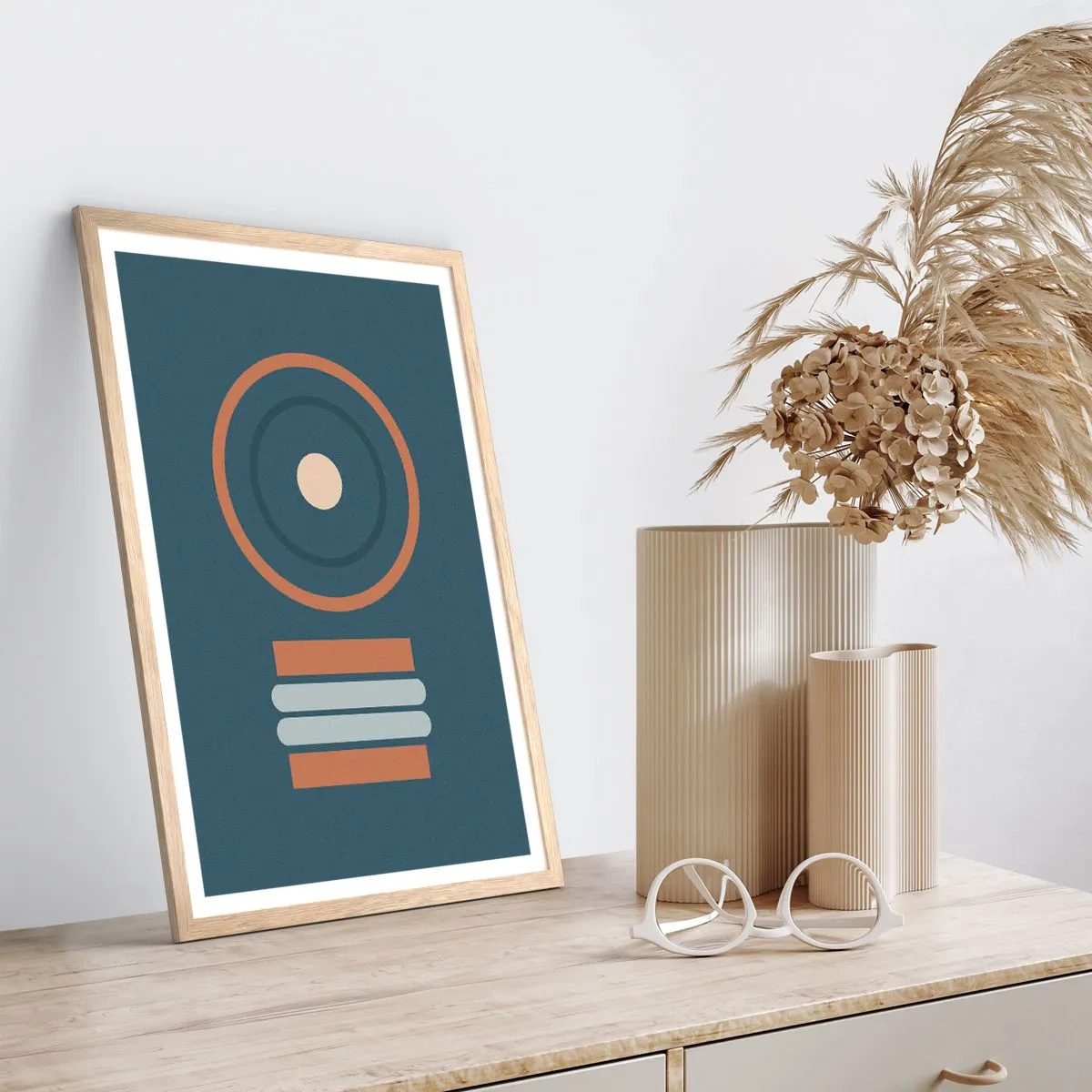 Affiche dans un chêne clair - Poster - Essence des choses - 50x70 cm