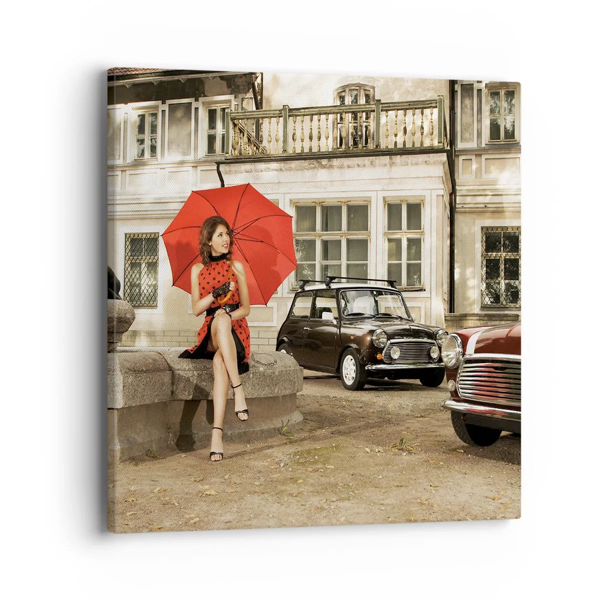 Impression sur toile - Image sur toile - Un mini-voyage sentimental - 40x40 cm