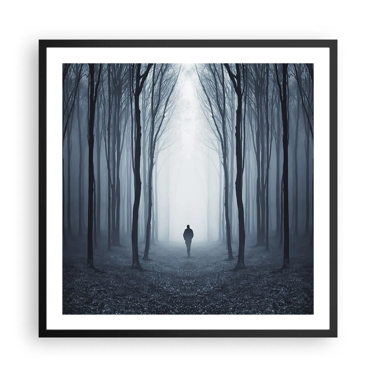 Affiche dans un cadre noir - Poster - Tout est simple et clair - 60x60 cm