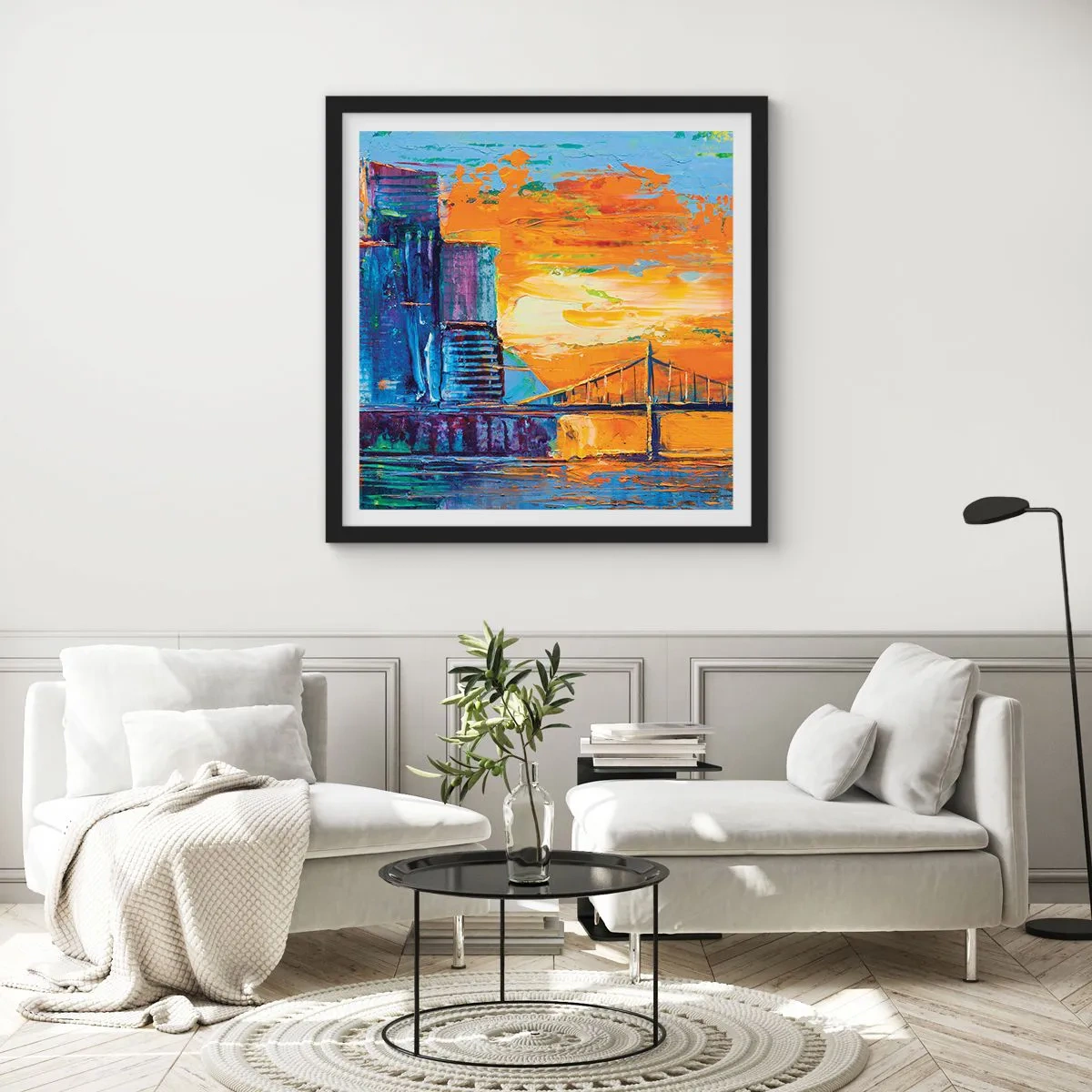 Affiche dans un cadre noir - Poster - Culture et nature - 40x40 cm