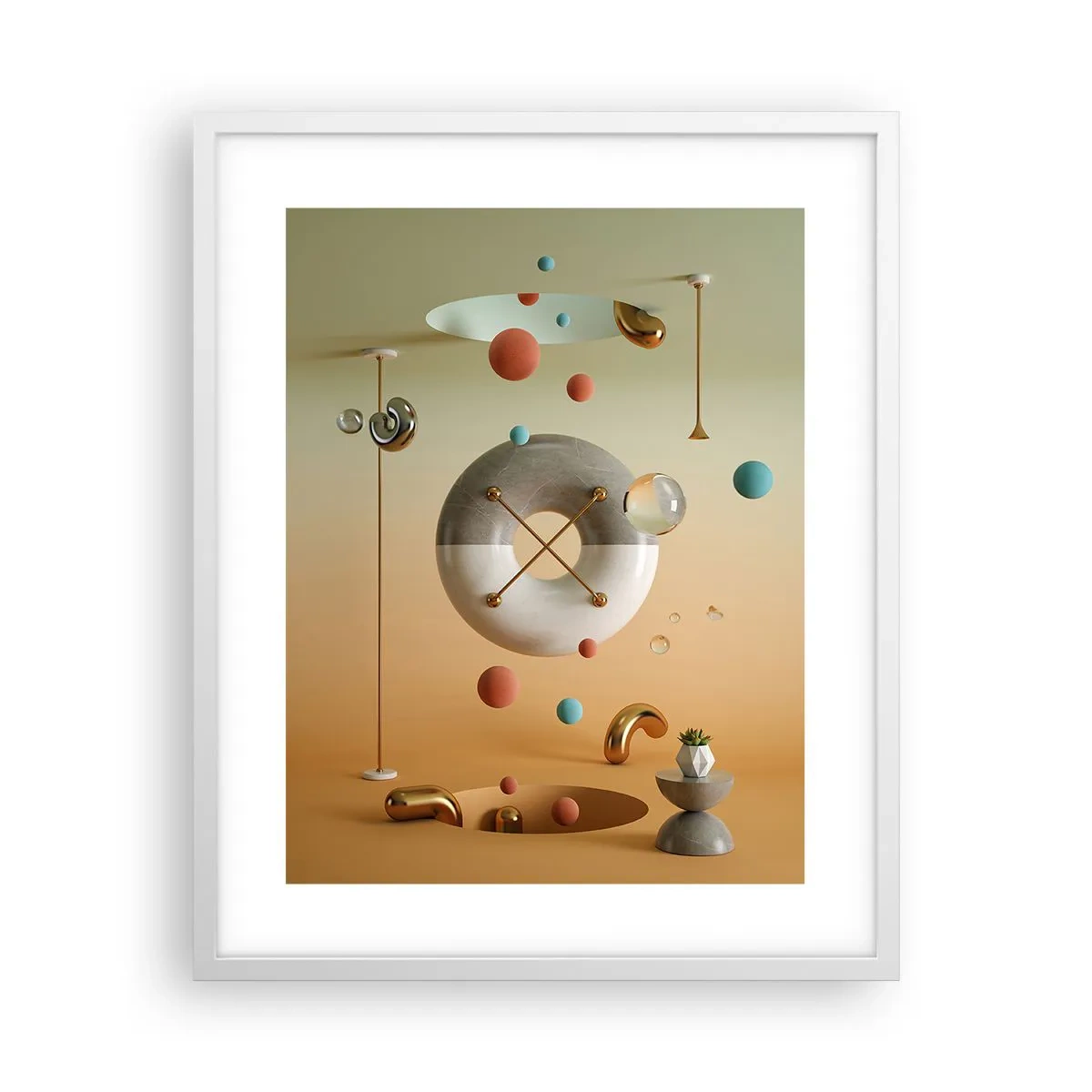 Affiche dans un cadre blanc - Poster - Tout peut arriver - 40x50 cm