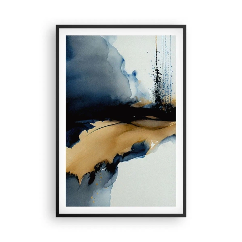 Affiche dans un cadre noir - Poster - Derrière le rideau - 61x91 cm