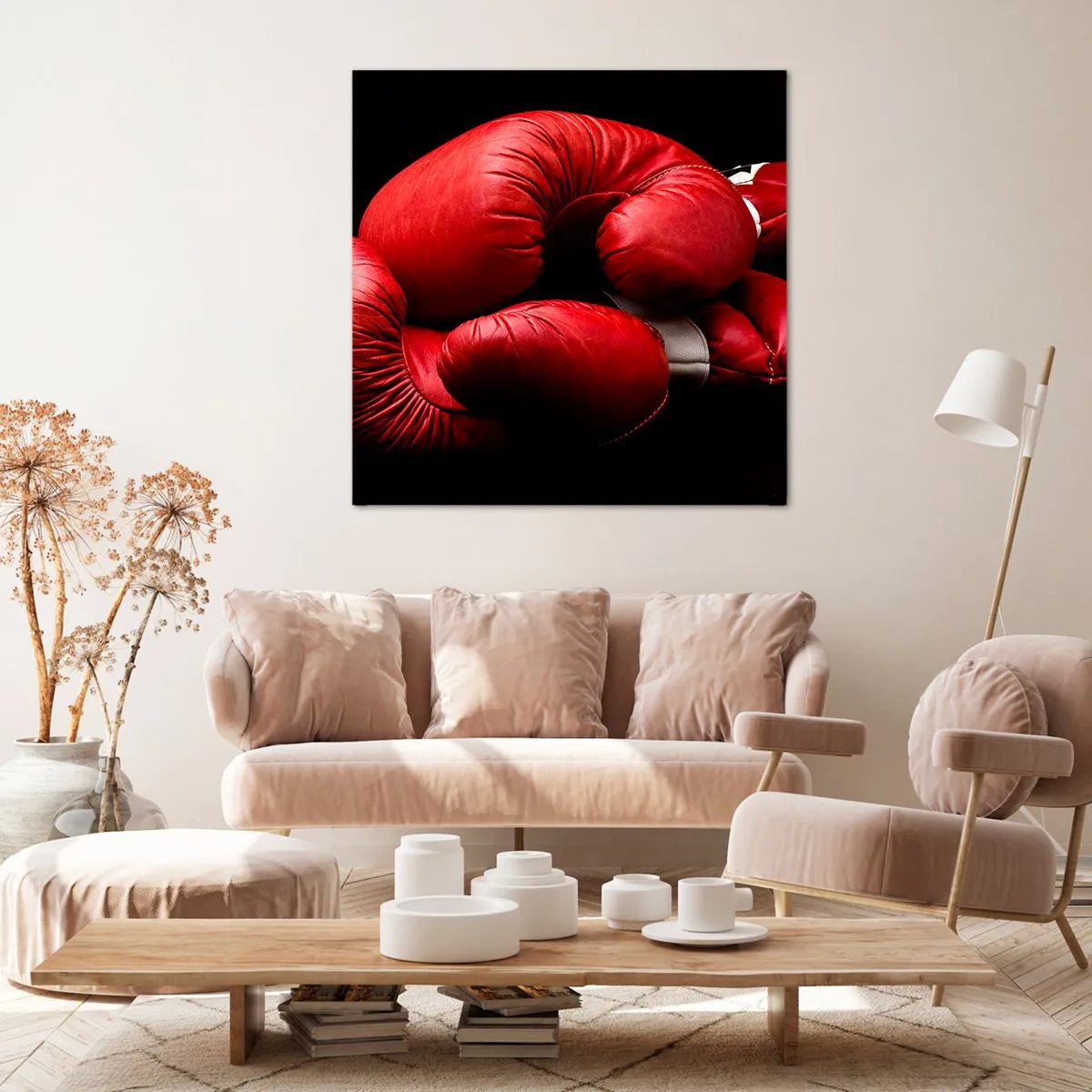 Impression sur toile - Image sur toile - Les émotions du combat sont derrière nous - 40x40 cm