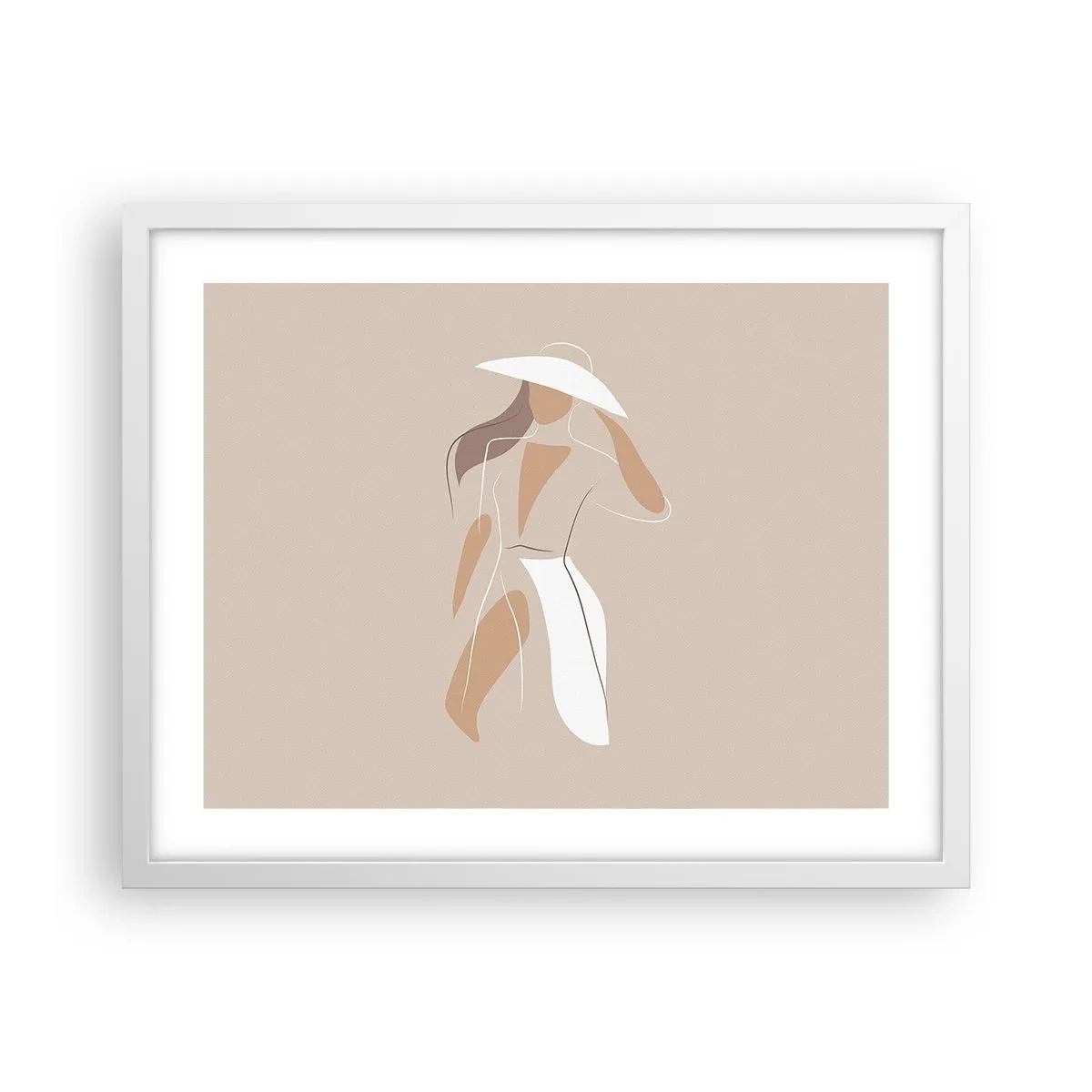 Affiche dans un cadre blanc - Poster - Lea mode est un jeu - 50x40 cm