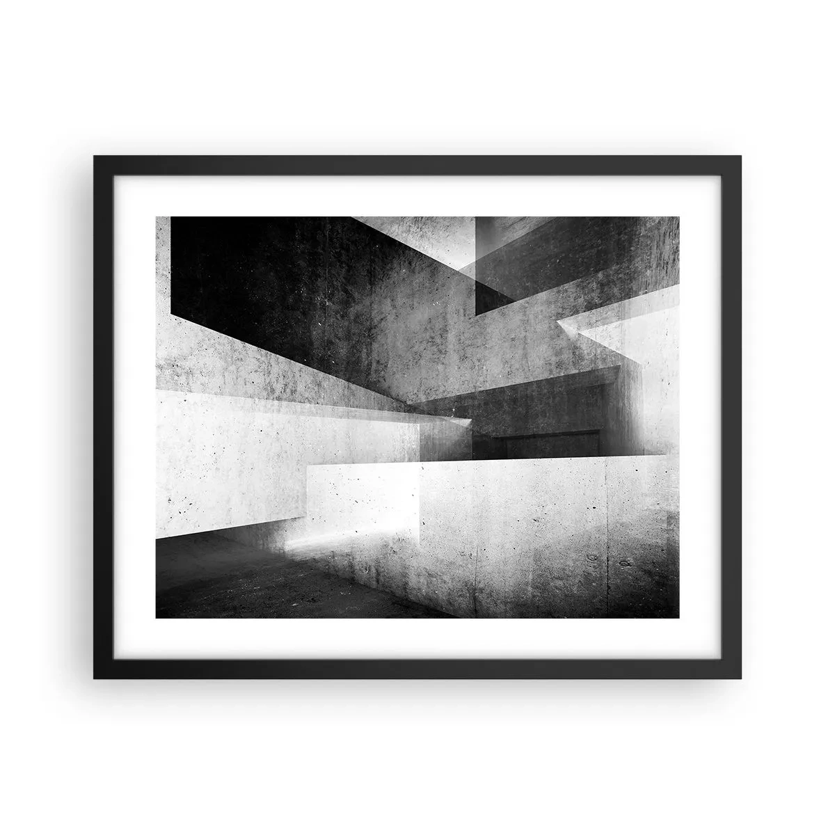 Affiche dans un cadre noir - Poster - Structure de l'espace - 50x40 cm