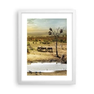 Affiche dans un cadre blanc - Poster - "Et d'Eden coulait une rivière..." - 30x40 cm