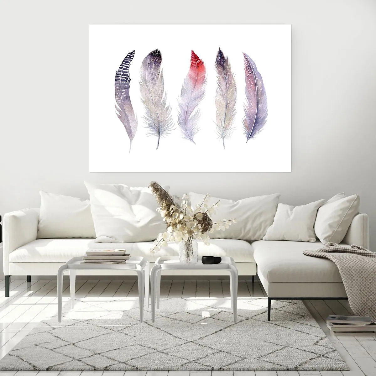 Affiche - Poster - Délicat comme un brouillard multicolore - 50x40 cm