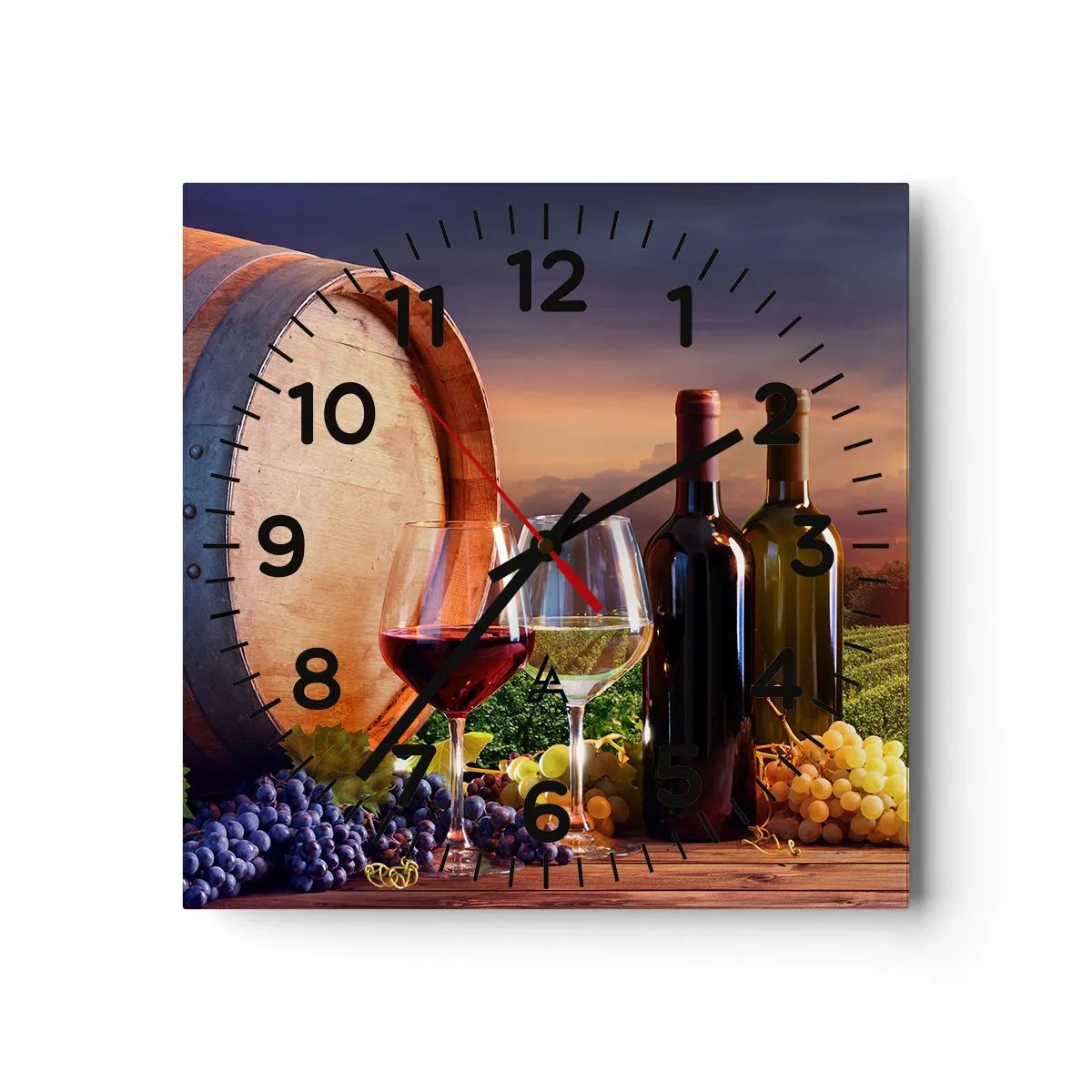 Horloge murale - Pendule murale - Ici la vie a du goût - 30x30 cm
