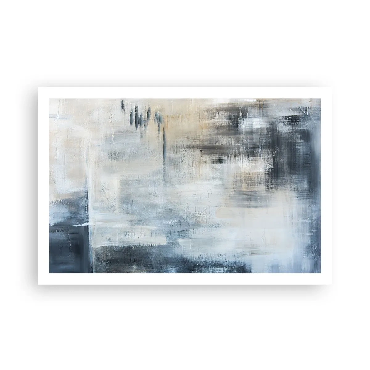 Affiche - Poster - Derrière le rideau bleu - 91x61 cm