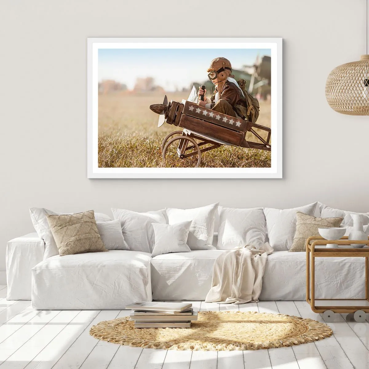 Affiche dans un cadre blanc - Poster - Départ vers un rêve - 40x30 cm