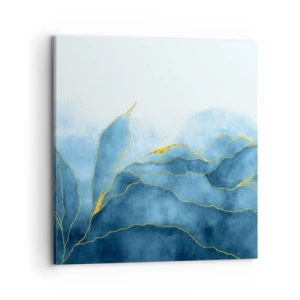Impression sur toile - Image sur toile - Bleu doré - 70x70 cm