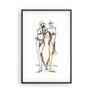 Affiche dans un cadre noir - Poster - Étude de la grâce - 61x91 cm