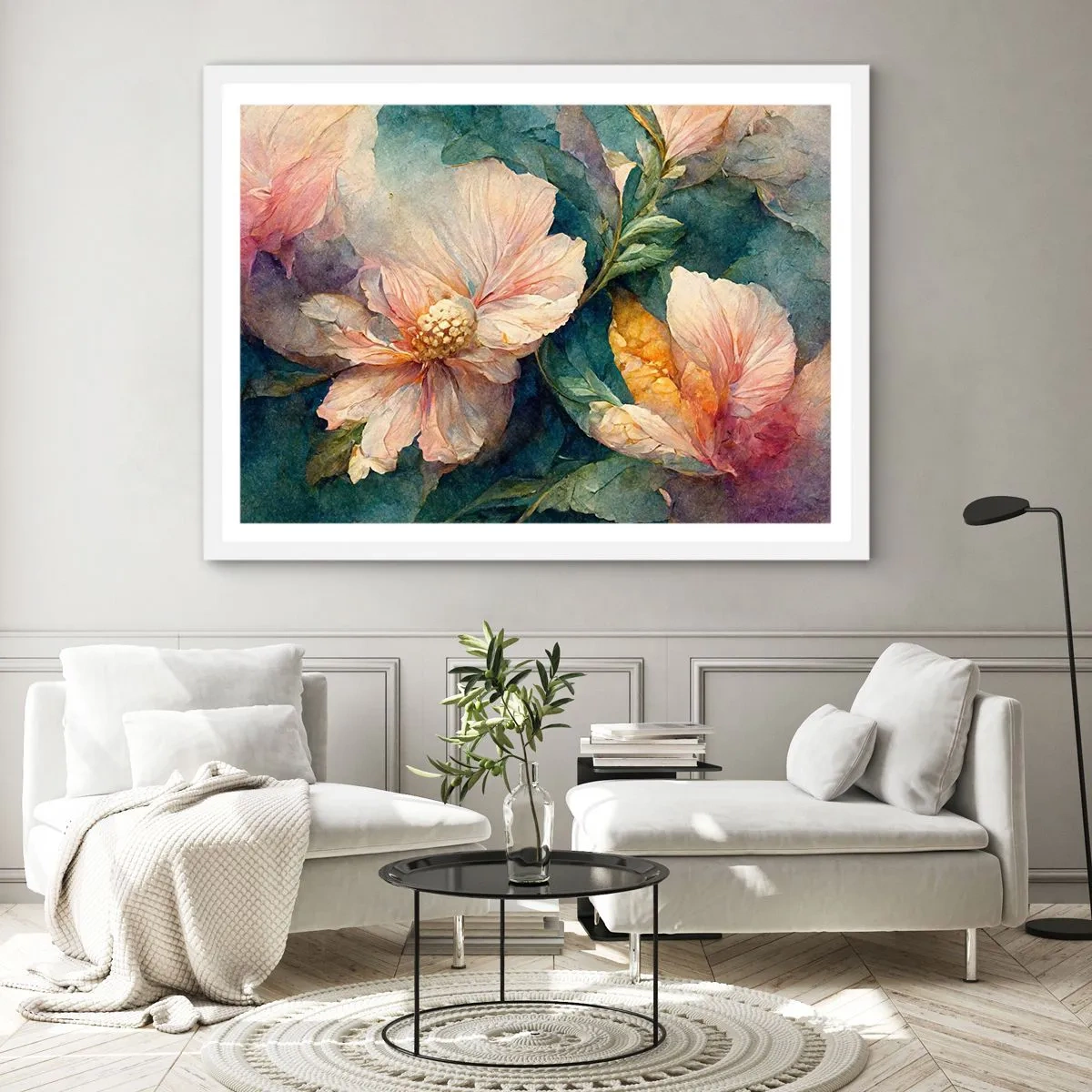 Affiche dans un cadre blanc - Poster - Uniquement de la subtilité - 50x40 cm