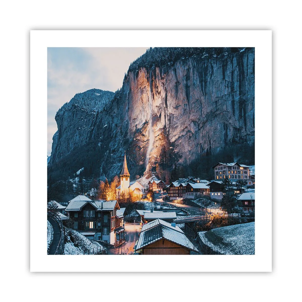 Affiche - Poster - Esprit brillant de l'hiver - 50x50 cm