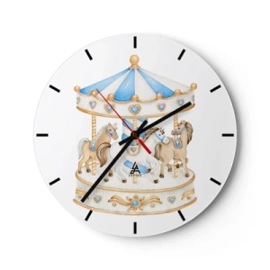 Horloge murale - Pendule murale - Douce enfance - 40x40 cm