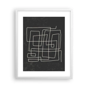 Affiche dans un cadre blanc - Poster - Pas aussi simple - 40x50 cm