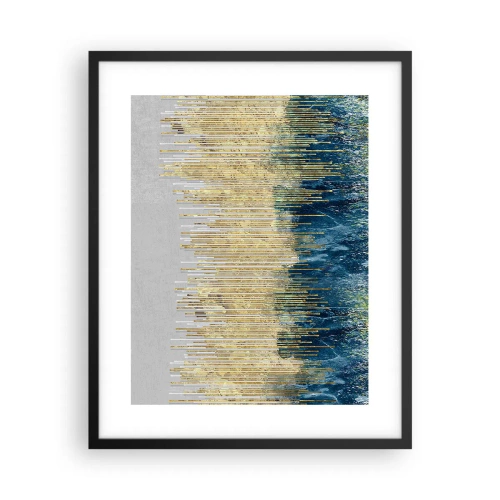 Affiche dans un cadre noir - Poster - Bordure dorée - 40x50 cm