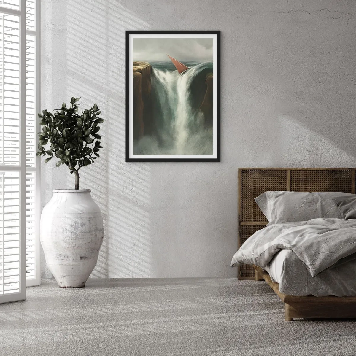 Affiche dans un cadre noir - Poster - Un avertissement de la vie - 40x50 cm