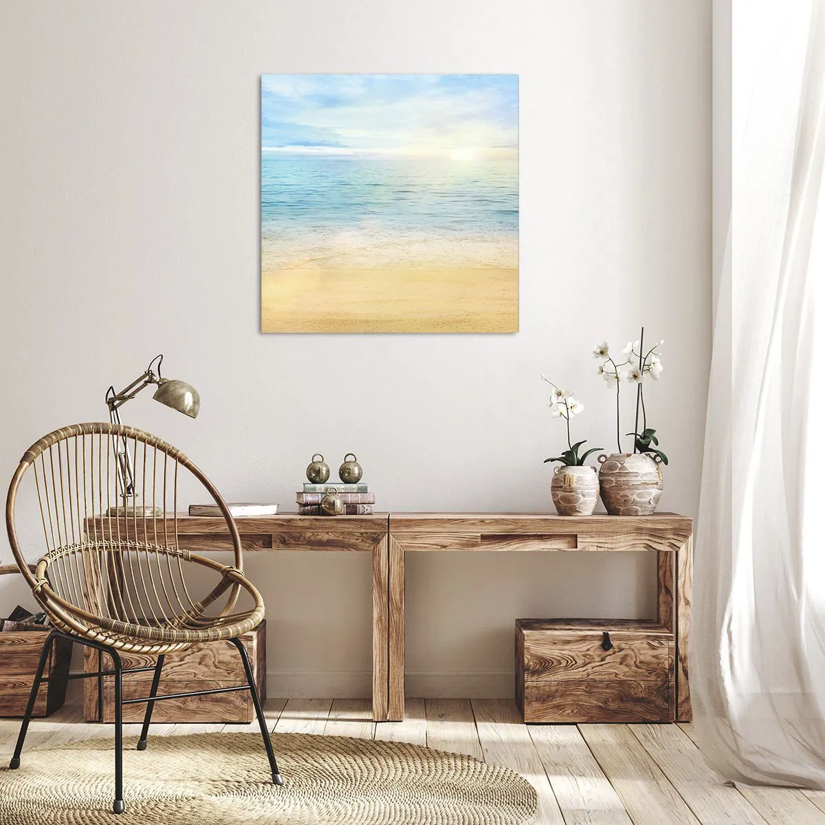 Impression sur toile - Image sur toile - Le grand bleu - 60x60 cm