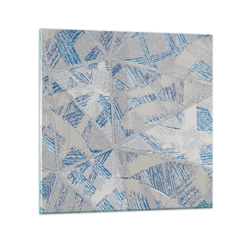 Impression sur verre - Image sur verre - Dans un labyrinthe bleu-gris - 70x70 cm
