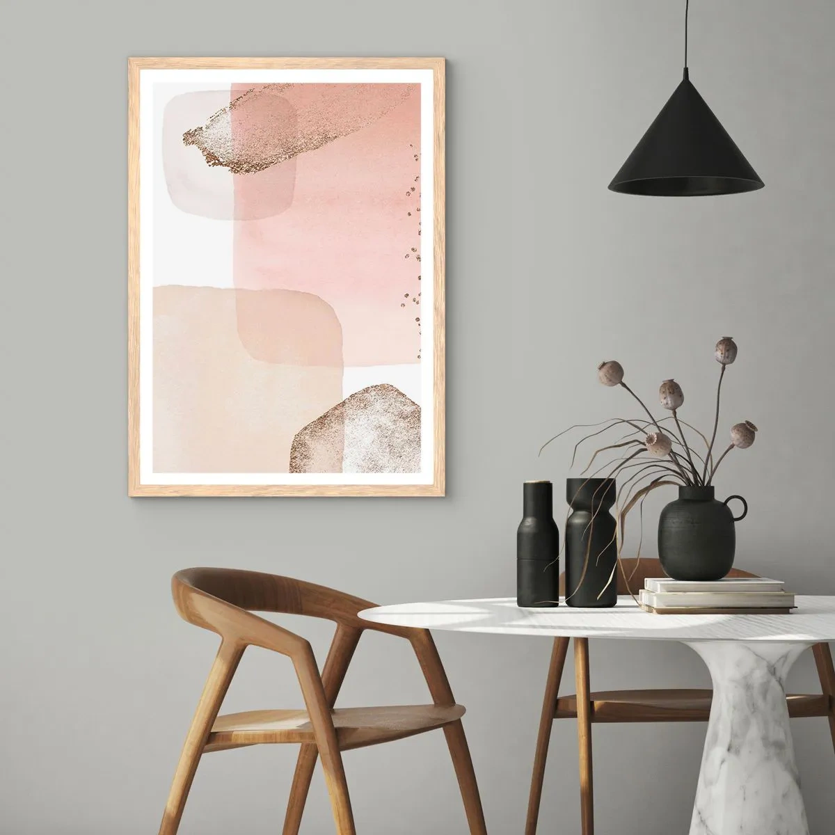 Affiche dans un chêne clair - Poster - Regard à travers la couleur - 70x100 cm