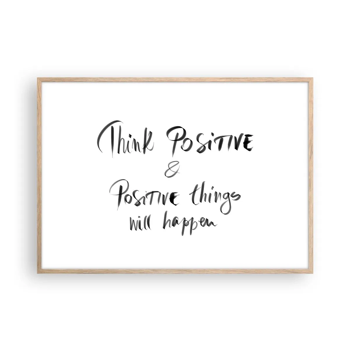 Affiche dans un chêne clair - Poster - Comment vivre? - 100x70 cm