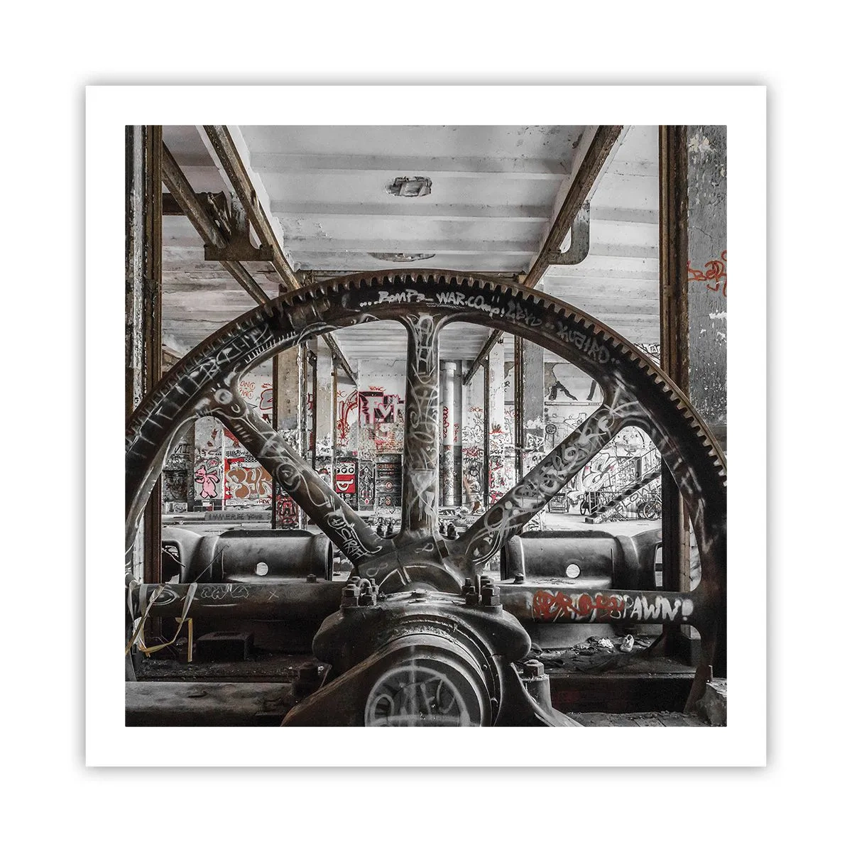 Affiche - Poster - Vie secrète d'une usine - 60x60 cm