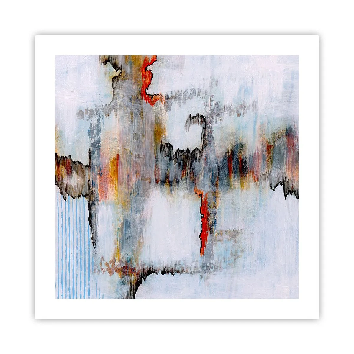 Affiche - Poster - Un bâton sur l'eau - 50x50 cm