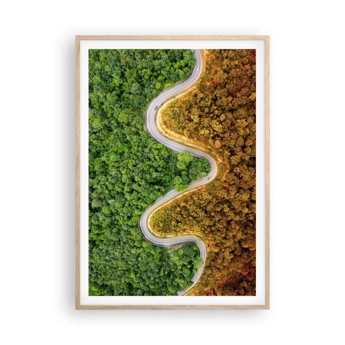 Affiche dans un chêne clair - Poster - Frontieres et differences - 70x100 cm