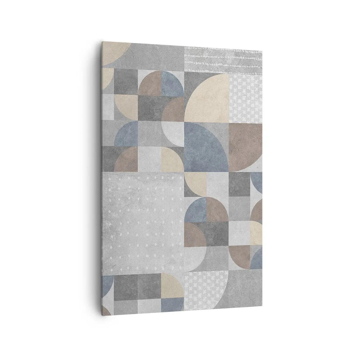 Impression sur toile - Image sur toile - Motif géométrique dans des tons pastel - 80x120cm - Fantaisie de la céramique  - Décoration murale moderne pour le salon et la chambre ARTTOR