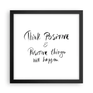 Affiche dans un cadre noir - Poster - Comment vivre? - 30x30 cm