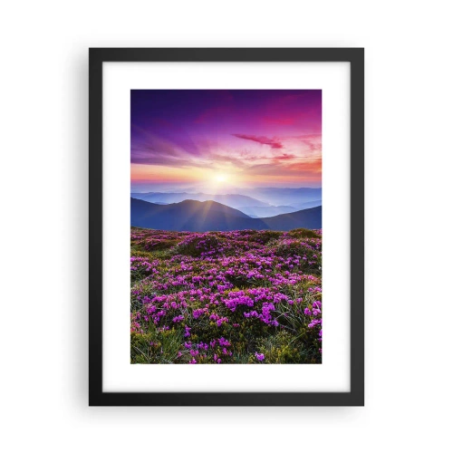 Affiche dans un cadre noir - Poster - Les herbes sentaient les grappes fraîches de la récolte - 30x40 cm