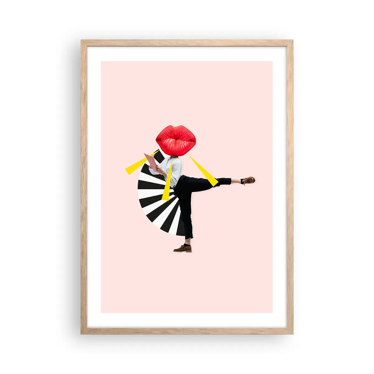 Affiche dans un chêne clair - Poster - Pop-art surréaliste - 50x70 cm