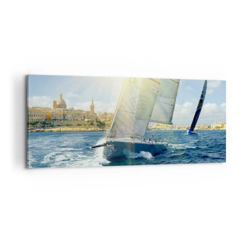 Impression sur toile - Image sur toile - Il est temps de quitter la ville - 100x40 cm