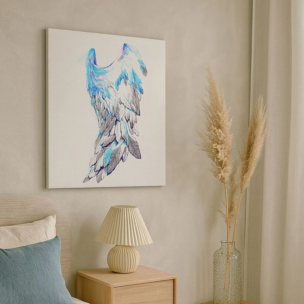 Impression sur toile - Image sur toile - j'ai besoin d'ailes - 30x30 cm