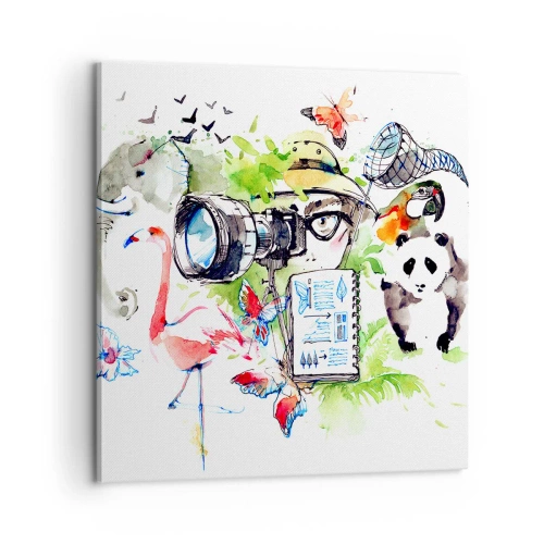 Impression sur toile - Image sur toile - Dans l'objectif d'un voyageu - 60x60 cm