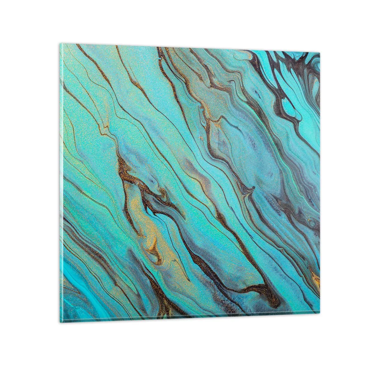 Impression sur verre - Image sur verre - Marée turquoise - 60x60 cm