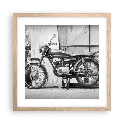 Affiche dans un chêne clair - Poster - Classique au dessus de tout - 40x40 cm