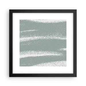 Affiche dans un cadre noir - Poster - Abstraction dans un climat hivernal - 30x30 cm