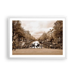 Affiche dans un cadre blanc - Poster - Ambiance hollandaise - 70x50 cm