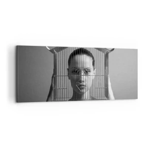 Impression sur toile - Image sur toile - Portrait un peu surréaliste - 100x40 cm