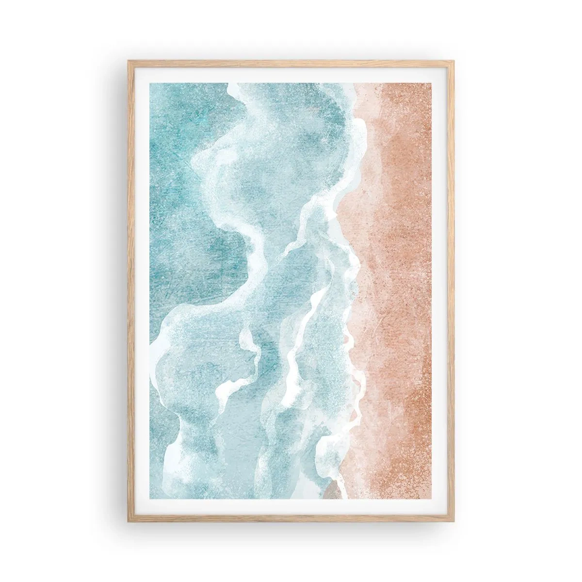 Affiche dans un chêne clair - Poster - Abstraction du nuage - 70x100 cm