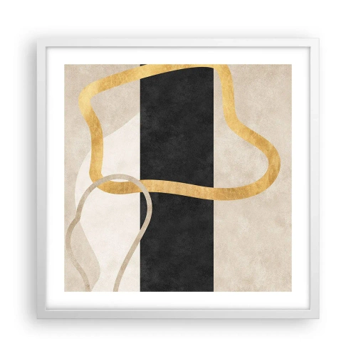 Affiche dans un cadre blanc - Poster - Formes emmellées - 50x50 cm