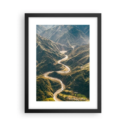 Affiche dans un cadre noir - Poster - Directement du coeur des montagnes - 30x40 cm