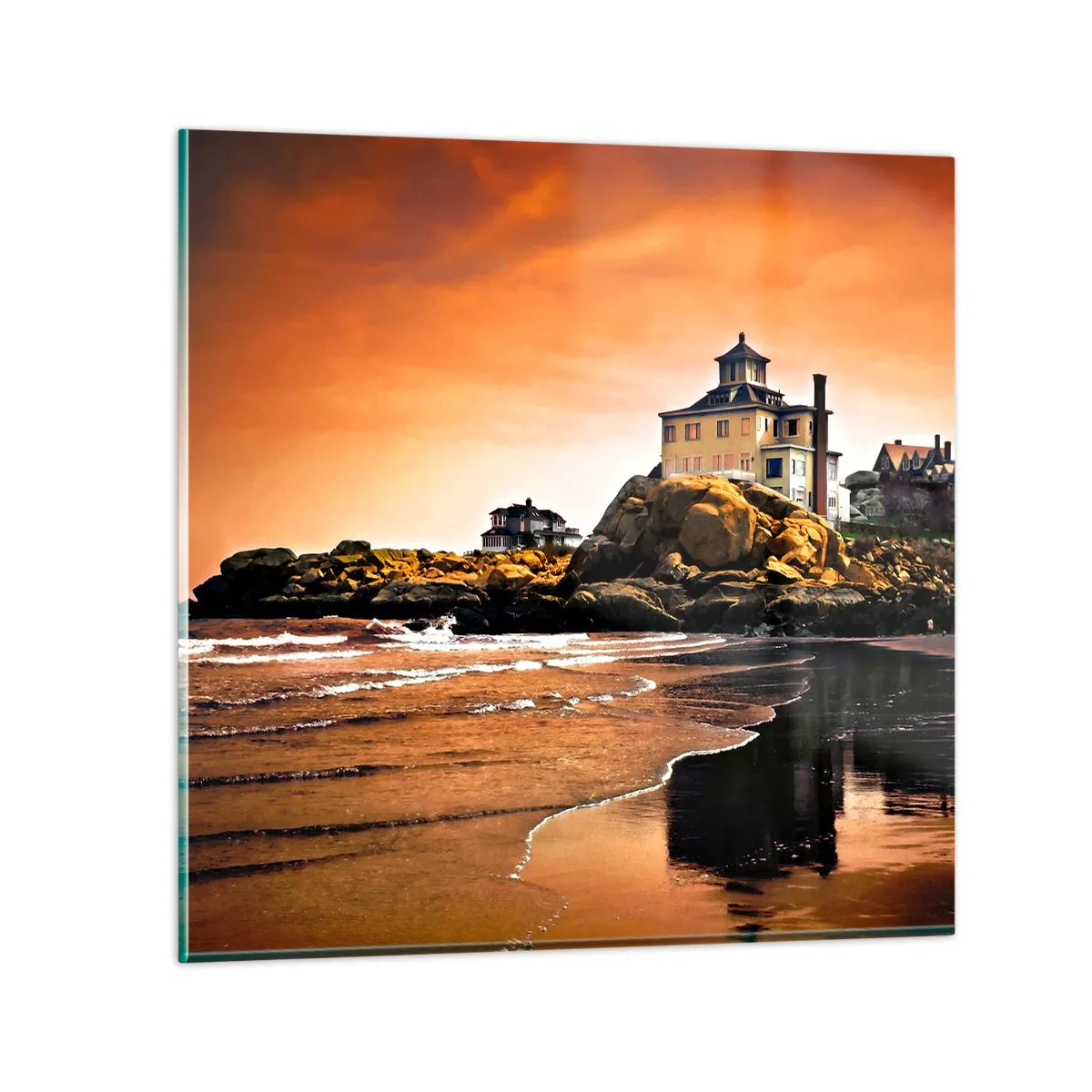 Impression sur verre - Image sur verre - L'élégance de la côte ouest - 50x50 cm